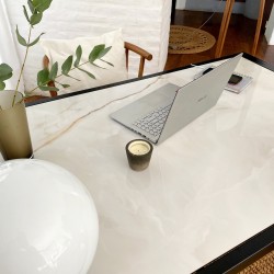 Mesa comedor / escritorio - Carrara - negra - 152x86